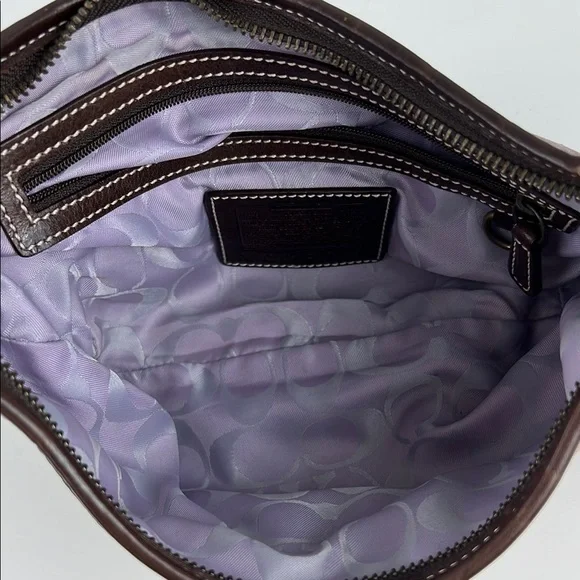 Coach Y2K Suede Pastel Lavender Pink Mini Small Hobo Shoulder Bag 9658 - Picture 11 of 16